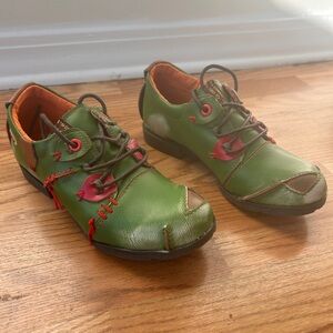 Maia Fairy Woodland Cosplay Green Leather Women's Shoes